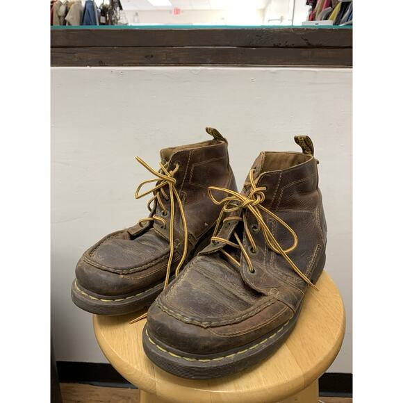 Dr. Martens Aiken Brown Leather Moc Toe Boot Lace Up Men’s Size US 13M AW004 main image 6